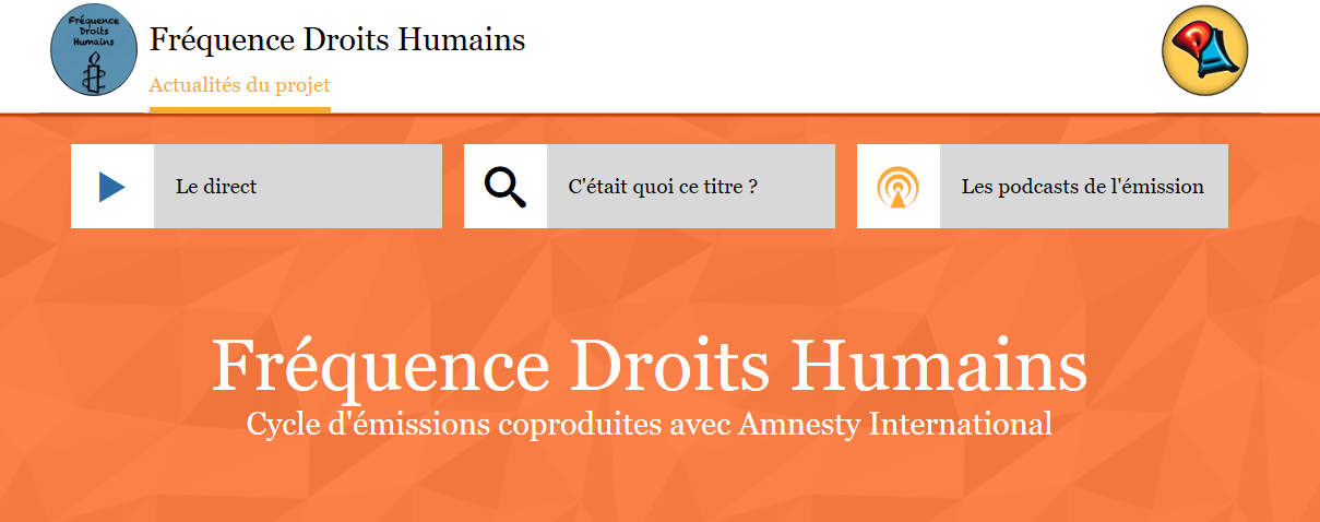 Emission radio Principe Actif "Fréquence Droits Humains" en partenariat avec Amnesty International - groupe d'Evreux