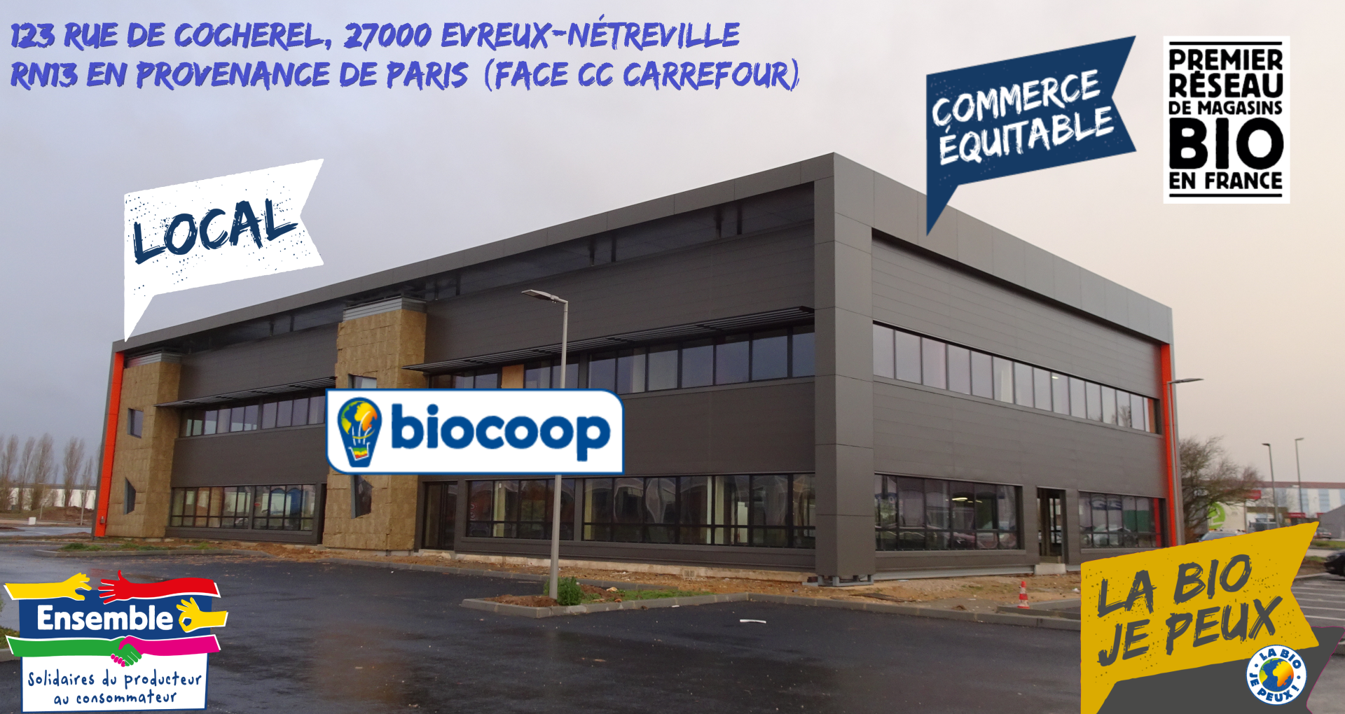 En 2018, BIOCOOP Evreux déménage ! En 2018, BIOCOOP Evreux déménage !