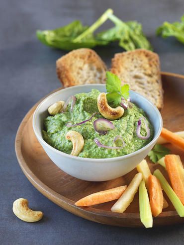 Houmous épinards noix de cajou Houmous épinards noix de cajou